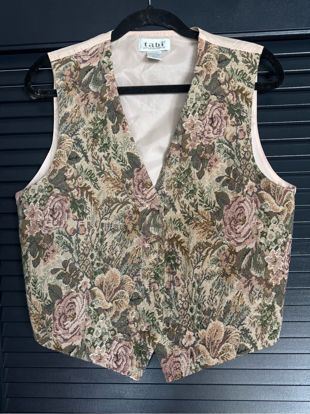 Vintage Tabi International Floral Tapestry Vest M